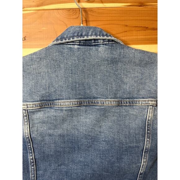 &Denim H&M Denim Blue Jean Cropped Vest Jacket Size S - Picture 8 of 8